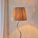 1500mm Tall Floor Lamp - Brushed aged brass plate & natural raffia - 10W LED E27
