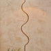 2 PACK 1500mm Tall Floor Lamp - Brushed aged brass plate & natural raffia - 10W LED E27