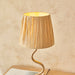 2 PACK Table Lamp & Shade - Brushed aged brass plate & natural raffia - 7W LED E14