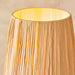 Table Lamp & Shade - Brushed aged brass plate & natural raffia - 7W LED E14