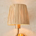 2 PACK Dimmable Wall Light - Brushed aged brass plate & natural raffia - Trendy Wave Arm Bedside Sconce