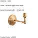 Dimmable Wall Light - Brushed aged brass plate - Reeded Rose Wing Arm Sconce - 7W B22 LED