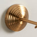 2 PACK Dimmable Wall Light - Brushed aged brass plate - Reeded Rose Wing Arm Sconce - 7W B22 LED