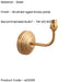 Dimmable Wall Light - Brushed aged brass plate - Reeded Rose Arc Arm Sconce - 7W B22 LED