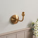 Dimmable Wall Light - Brushed aged brass plate - Reeded Rose Arc Arm Sconce - 7W B22 LED