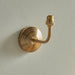 Dimmable Wall Light - Brushed aged brass plate - Reeded Rose Arc Arm Sconce - 7W B22 LED