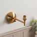 2 PACK Dimmable Wall Light - Brushed aged brass plate - Reeded Rose Fold Arm Sconce - 7W B22 LED