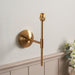 Dimmable Wall Light - Brushed aged brass plate - Reeded Rose T Bar Arm Sconce - 7W B22 LED