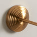 Dimmable Wall Light - Brushed aged brass plate - Reeded Rose T Bar Arm Sconce - 7W B22 LED