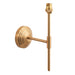 Dimmable Wall Light - Brushed aged brass plate - Reeded Rose T Bar Arm Sconce - 7W B22 LED