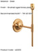 2 PACK Dimmable Wall Light - Brushed aged brass plate - Classic T Bar Arm Sconce - 7W B22 LED