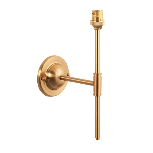 Dimmable Wall Light - Brushed aged brass plate - Classic T Bar Arm Sconce - 7W B22 LED