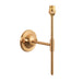 Dimmable Wall Light - Brushed aged brass plate - Classic T Bar Arm Sconce - 7W B22 LED