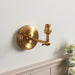 2 PACK Dimmable Wall Light - Brushed aged brass plate - Step Rose Wing Arm Sconce - 7W B22 LED
