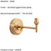 Dimmable Wall Light - Brushed aged brass plate - Step Rose Fold Arm Sconce - 7W B22 LED