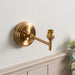 Dimmable Wall Light - Brushed aged brass plate - Step Rose Fold Arm Sconce - 7W B22 LED
