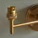 2 PACK Dimmable Wall Light - Brushed aged brass plate - Step Rose Fold Arm Sconce - 7W B22 LED