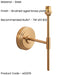 2 PACK Dimmable Wall Light - Brushed aged brass plate - Step Rose T Bar Arm Sconce - 7W B22 LED