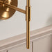 Dimmable Wall Light - Brushed aged brass plate - Step Rose T Bar Arm Sconce - 7W B22 LED