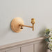 Dimmable Wall Light - Ash & brushed aged brass plate - Wood Rose Wing Arm Sconce - 7W B22 LED