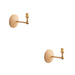 2 PACK Dimmable Wall Light - Ash & brushed aged brass plate - Wood Rose Wing Arm Sconce - 7W B22 LED