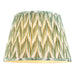 Hanging Ceiling Pendant Light - Brushed aged brass, green flex & Cotswold green fabric - 6W LED B22