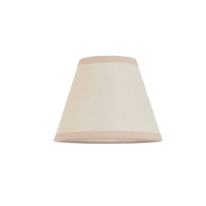 Dimmable Wall Light - Brushed aged brass plate & vintage white fabric Shade - 7W B22 LED