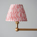 2 PACK Hanging Ceiling Pendant Light - Brushed aged brass plate & coral pink fabric - 4 x 7W LED B22