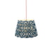 Hanging Ceiling Pendant Light - Brushed aged brass, red flex & marlin blue fabric - 6W LED B22