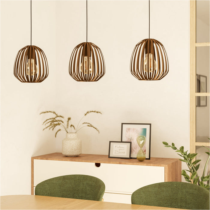 Stylish Modern Bronze Triple Pendant Ceiling Light for Indoor Spaces