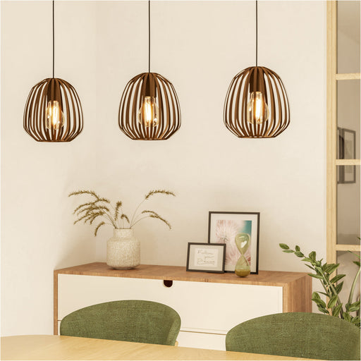 Stylish Modern Bronze Triple Pendant Ceiling Light for Indoor Spaces
