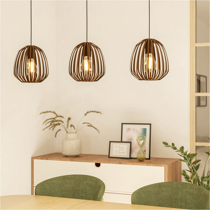 Stylish Modern Bronze Triple Pendant Ceiling Light for Indoor Spaces