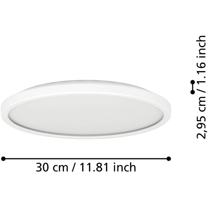 Elegant 30cm White Round LED Pendant Ceiling Light for Modern Interiors