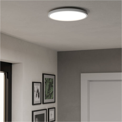 Elegant 30cm White Round LED Pendant Ceiling Light for Modern Interiors