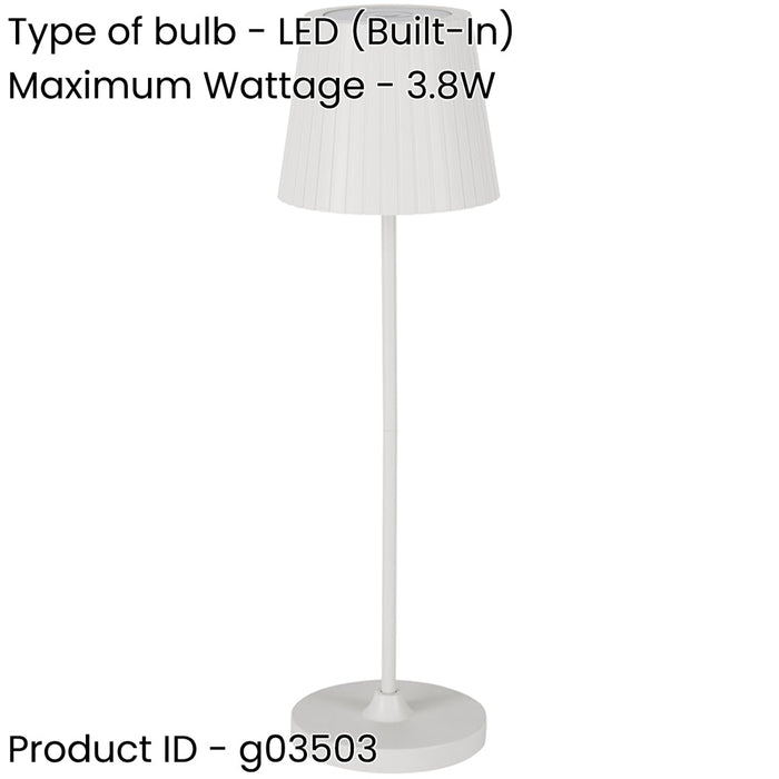 2 PACK Elegant Modern White LED Table Lamp for Stylish Indoor Home Decor