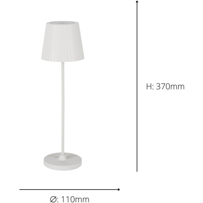2 PACK Elegant Modern White LED Table Lamp for Stylish Indoor Home Decor