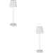 2 PACK Elegant Modern White LED Table Lamp for Stylish Indoor Home Decor