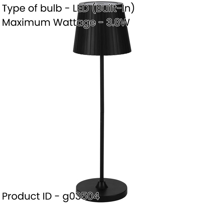 2 PACK Stylish Modern Black LED Table Lamp for Home Decor Minimalist Indoor Lighting