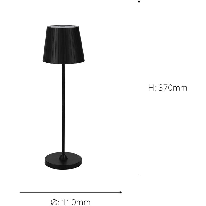 2 PACK Stylish Modern Black LED Table Lamp for Home Decor Minimalist Indoor Lighting