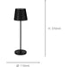 2 PACK Stylish Modern Black LED Table Lamp for Home Decor Minimalist Indoor Lighting