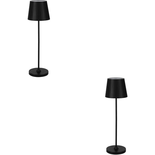 2 PACK Stylish Modern Black LED Table Lamp for Home Decor Minimalist Indoor Lighting