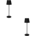 2 PACK Stylish Modern Black LED Table Lamp for Home Decor Minimalist Indoor Lighting
