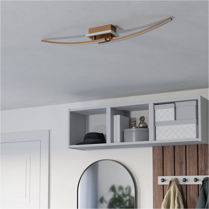 Elegant Modern Bronze Ceiling Light for Indoor Spaces Stylish Semi Flush Design
