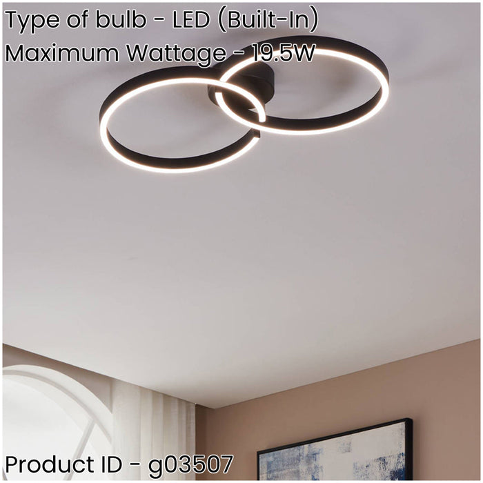 Stylish Modern Black LED Ceiling Light for Indoor Spaces Perfect Home Décor 1