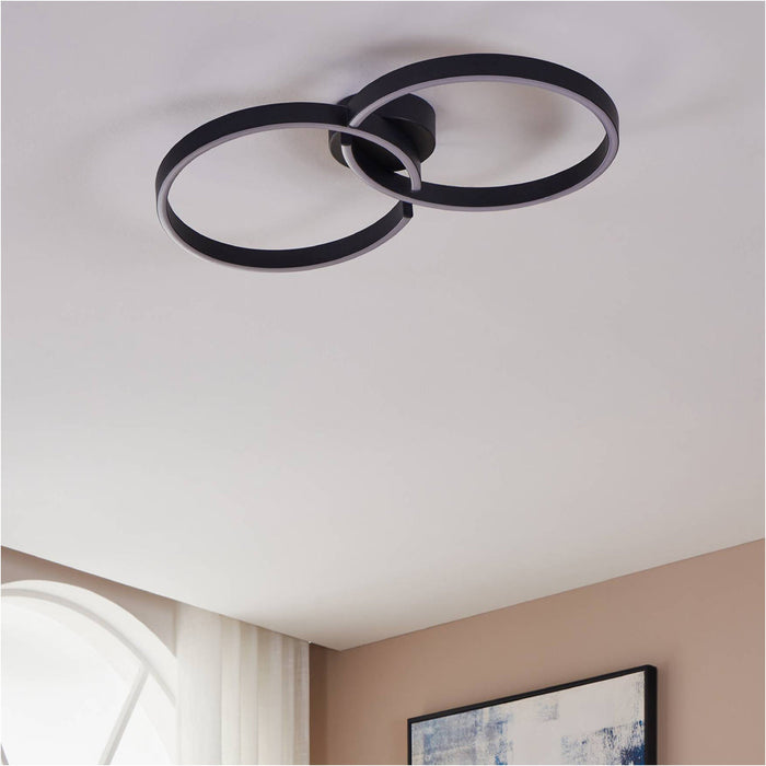 Stylish Modern Black LED Ceiling Light for Indoor Spaces Perfect Home Décor 1