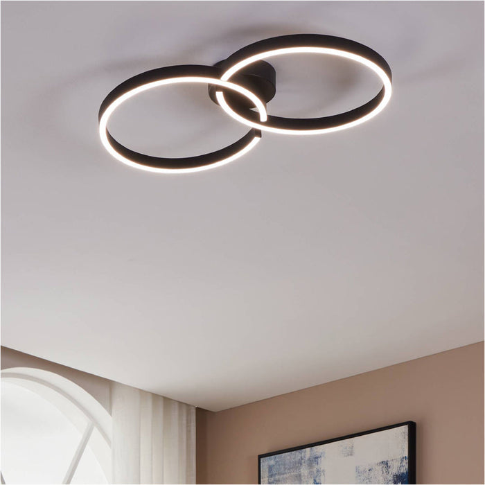 Stylish Modern Black LED Ceiling Light for Indoor Spaces Perfect Home Décor 1