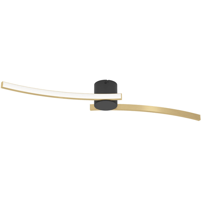 Stylish Modern Black and Brushed Brass Ceiling Light for Indoor Spaces