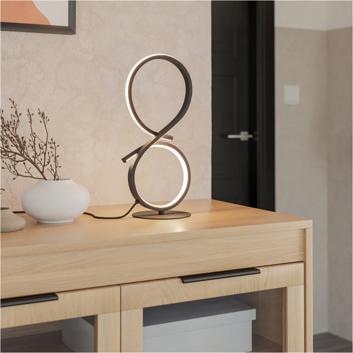 2 PACK Stylish Modern Black Table Lamp for Indoor Home Decor Minimalist Design
