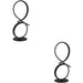 2 PACK Stylish Modern Black Table Lamp for Indoor Home Decor Minimalist Design
