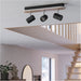 Stylish Modern Black and Brown Triple Ceiling Spotlight for Indoor Spaces